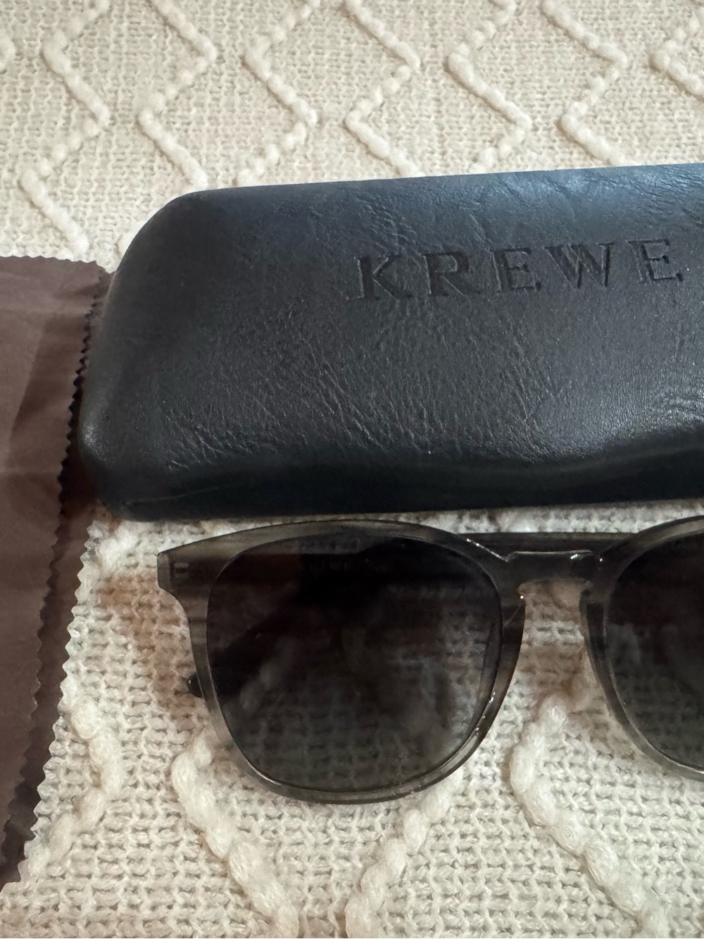 KREWE Translucent Smoke Sunglasses with Dark Brown Lenses - Picture 12 of 12